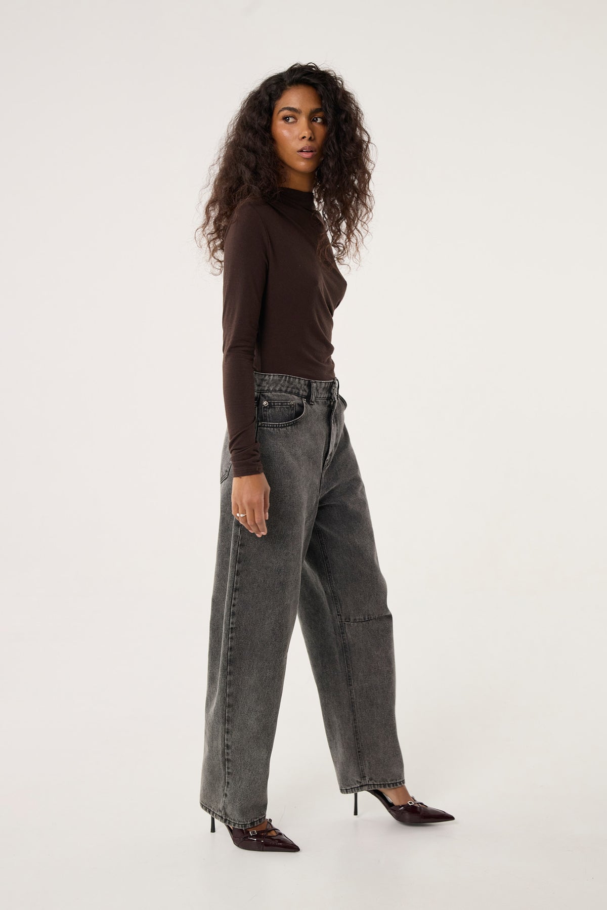Jeansy Barrel grey