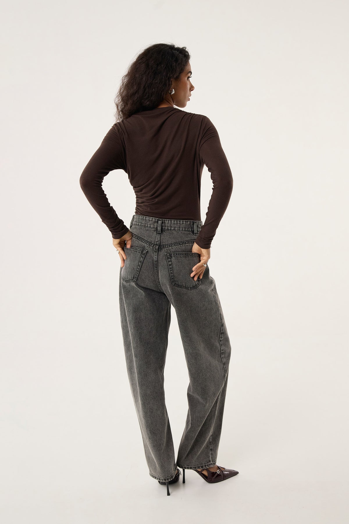 Jeansy Barrel grey