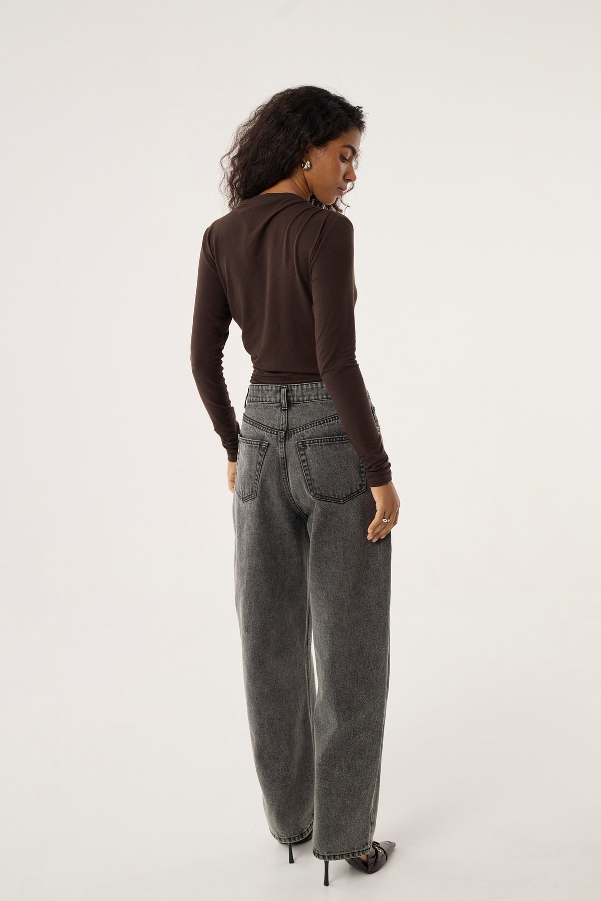 Jeansy Barrel grey