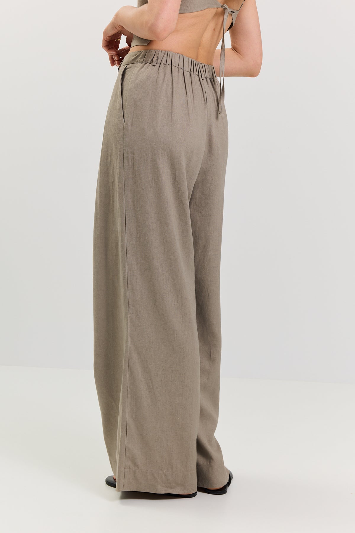 Spodnie Palazzo linen beige