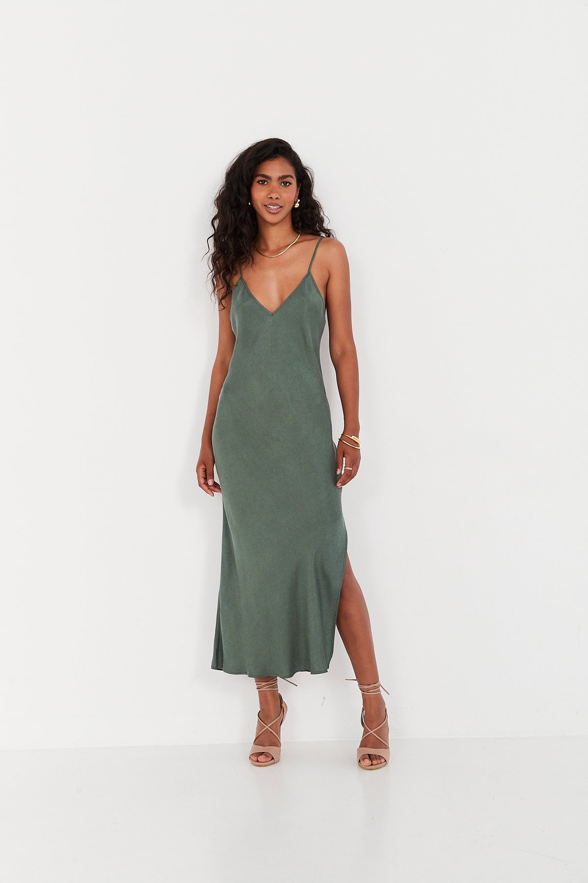Sukienka Selena smoky green