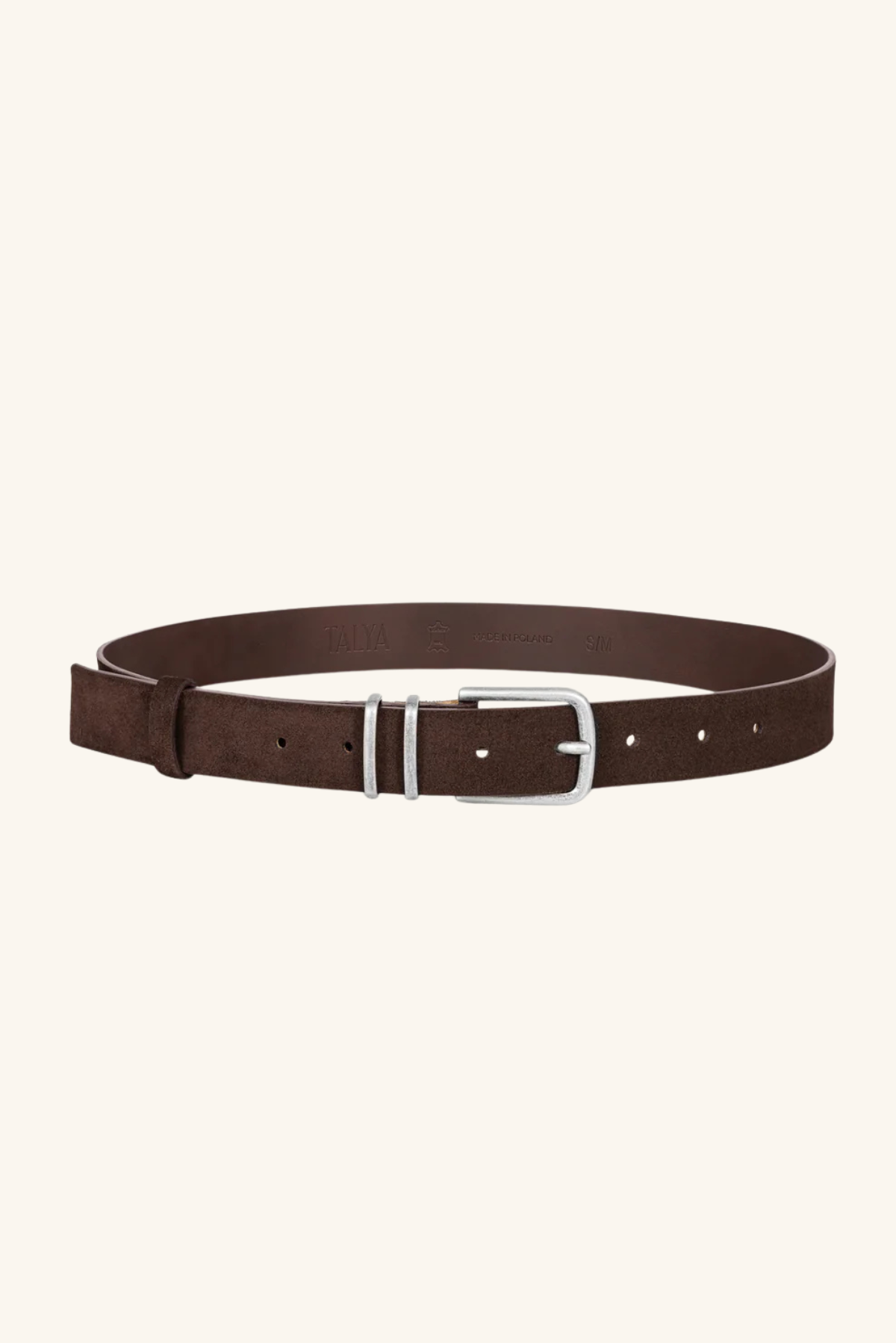 Pasek Suede chocolate silver