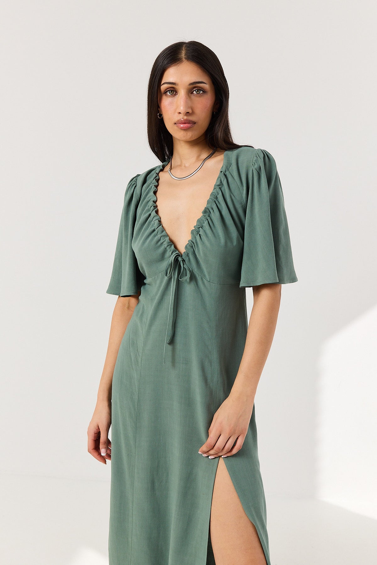 Sukienka Alessa smoky green