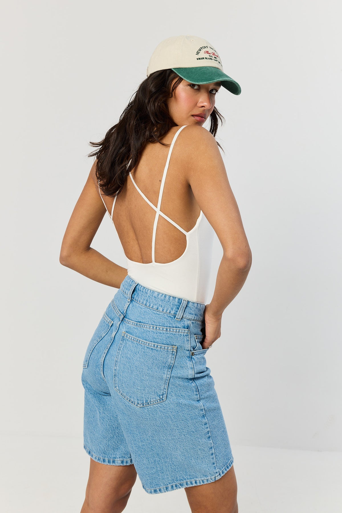Bermudy jeansowe baby blue