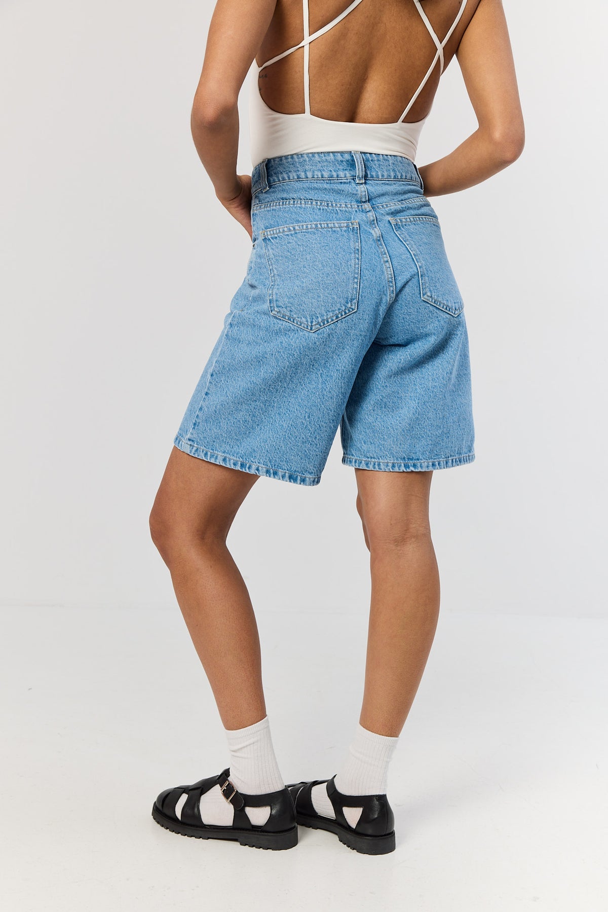Bermudy jeansowe baby blue