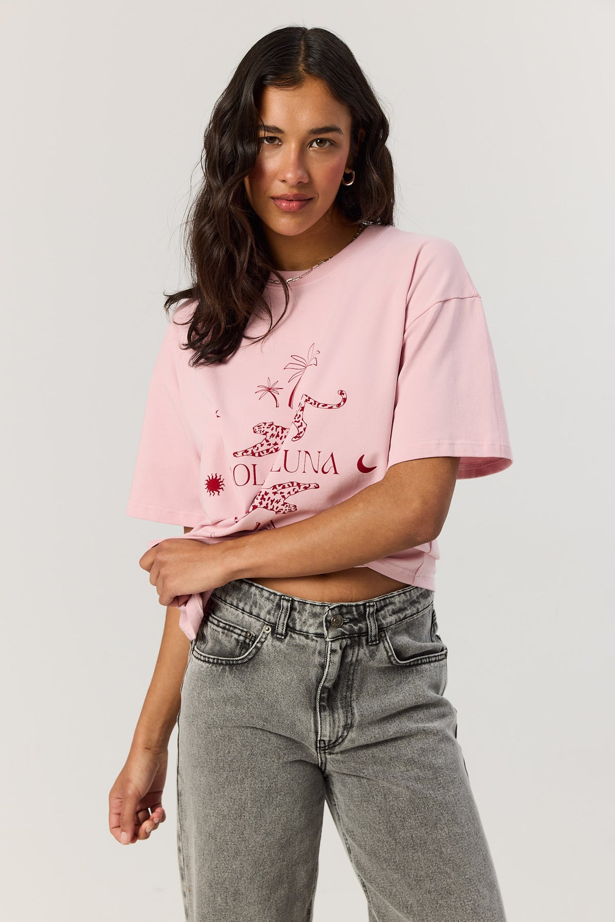 T-shirt Leo smoky pink