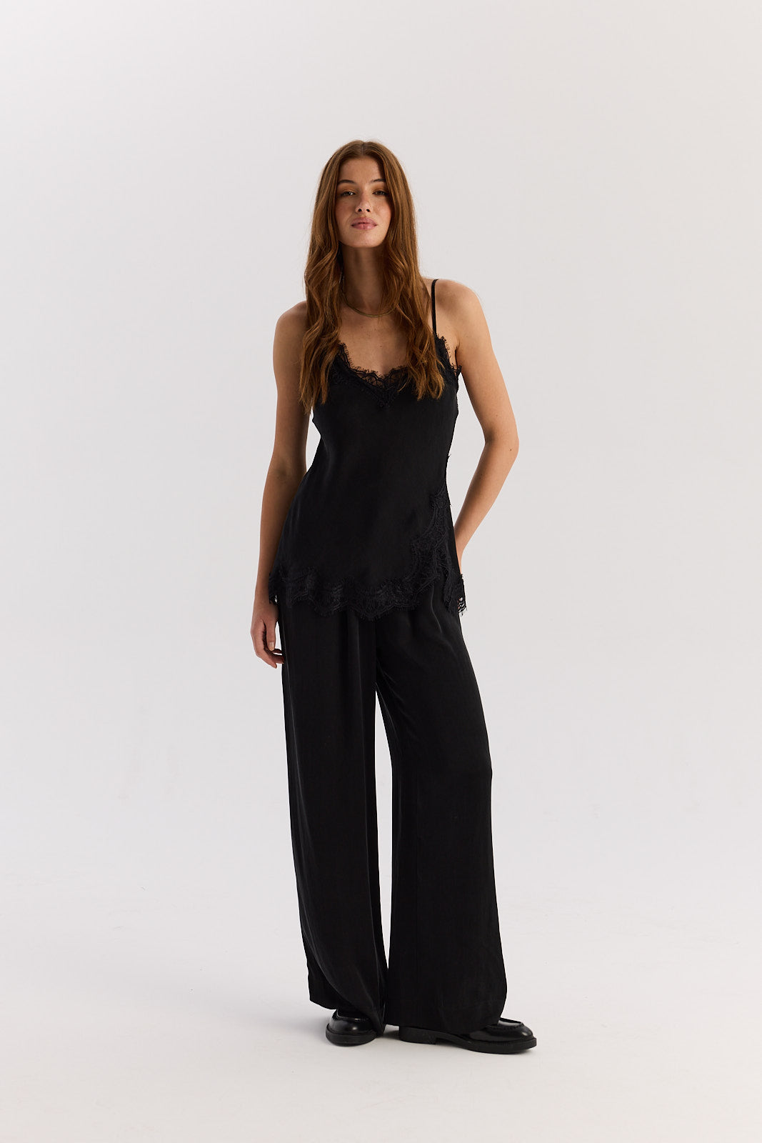 Spodnie Cupro black