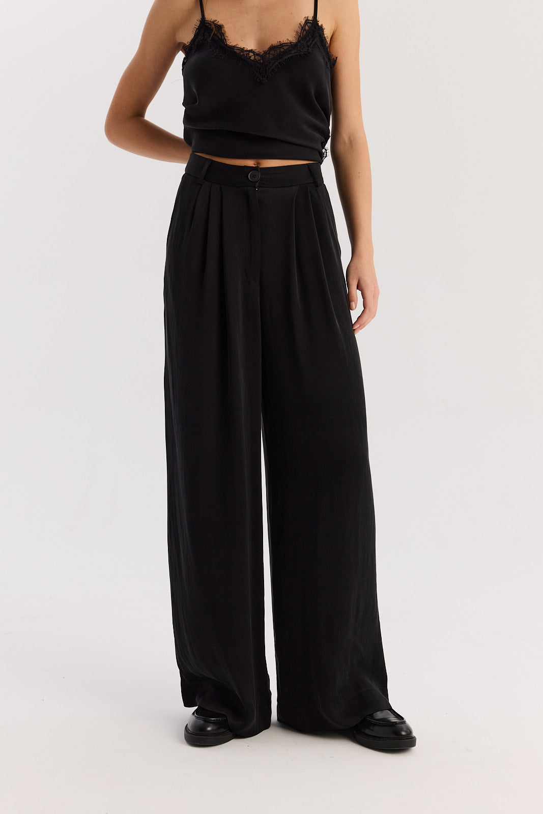 Spodnie Cupro black