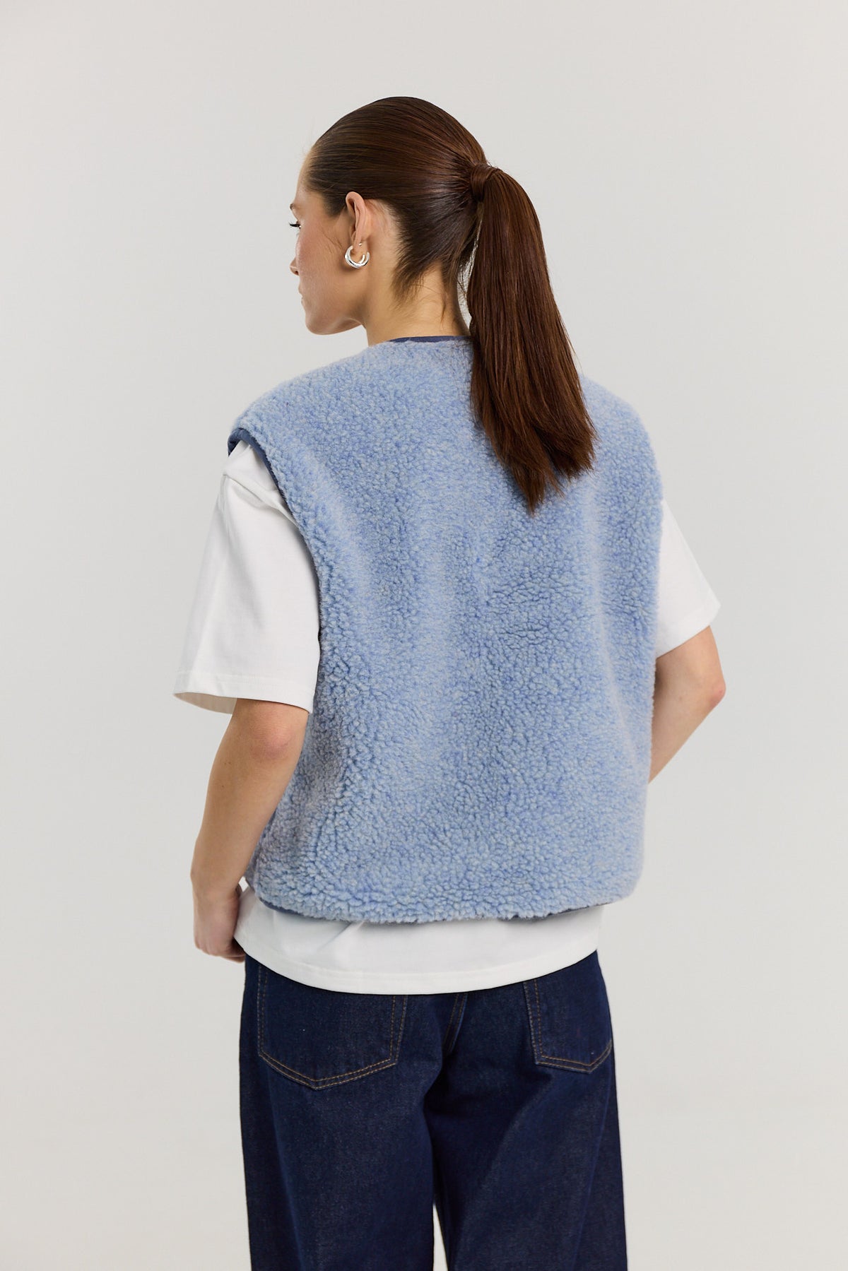 Kamizelka Eliot merino powder blue