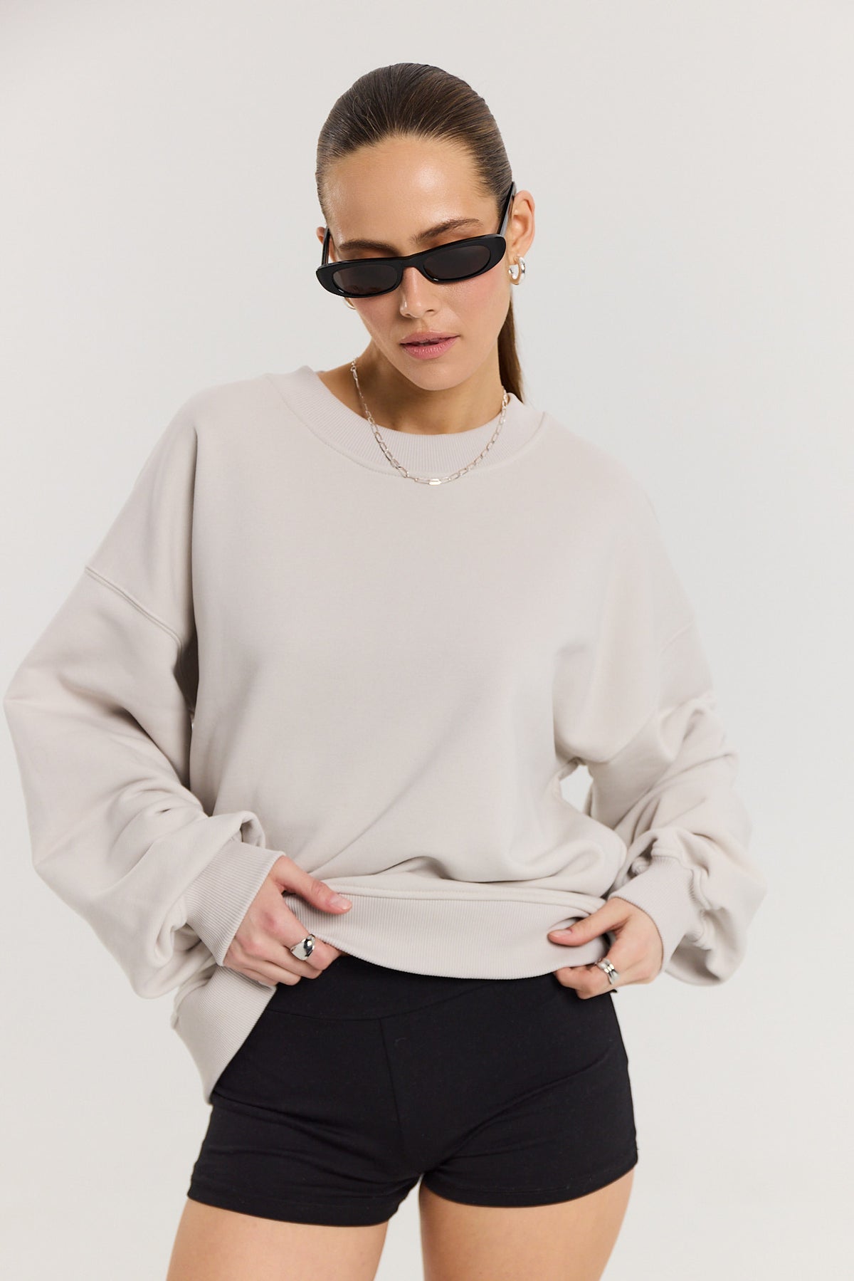 Bluza Boyfriend almond milk