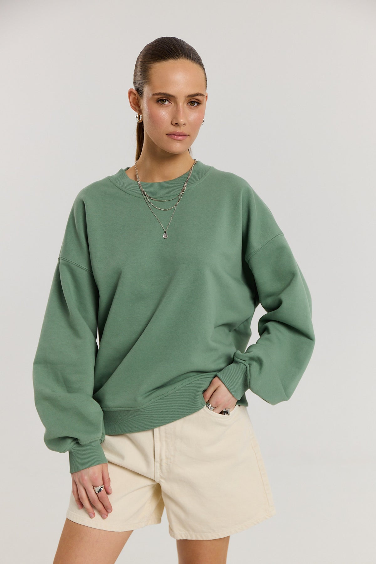 Bluza Boyfriend dark matcha