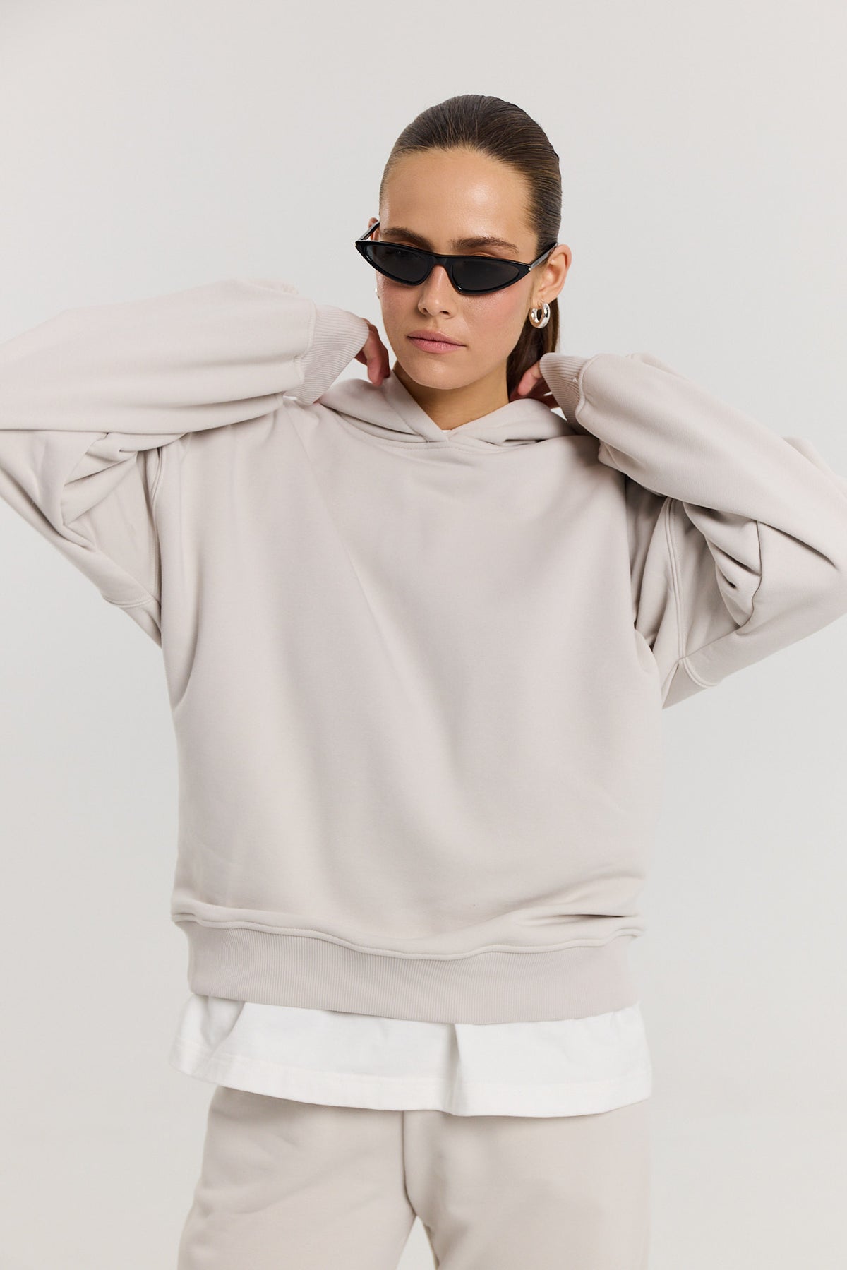 Bluza Boyfriend Hoodie almond milk