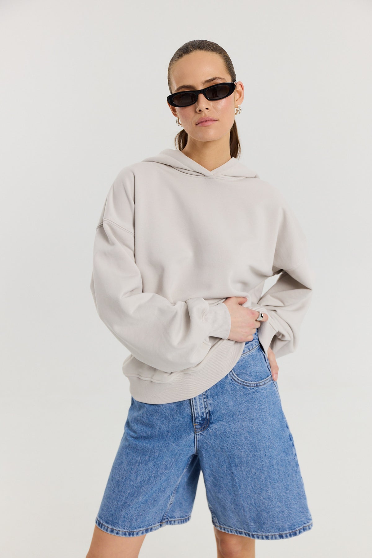 Bluza Boyfriend Hoodie almond milk