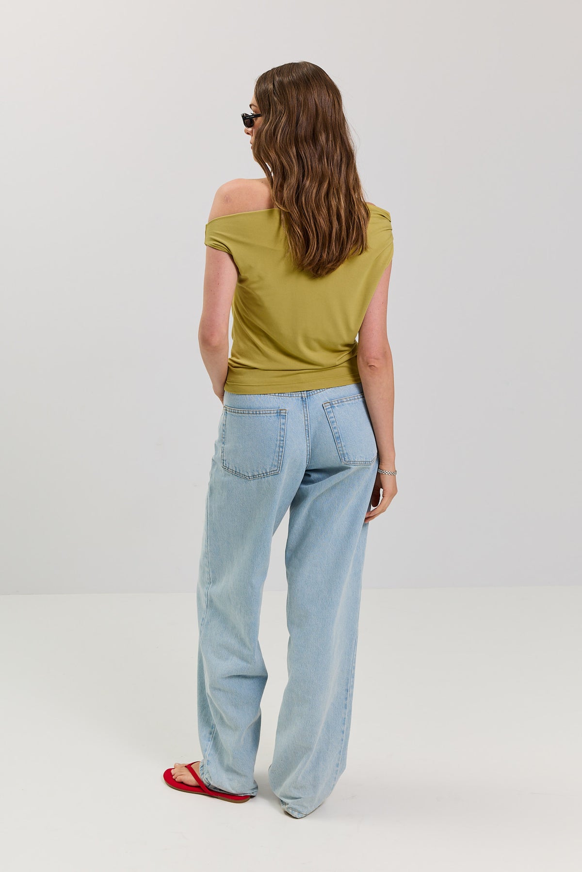 Top Heidi bamboo moss yellow