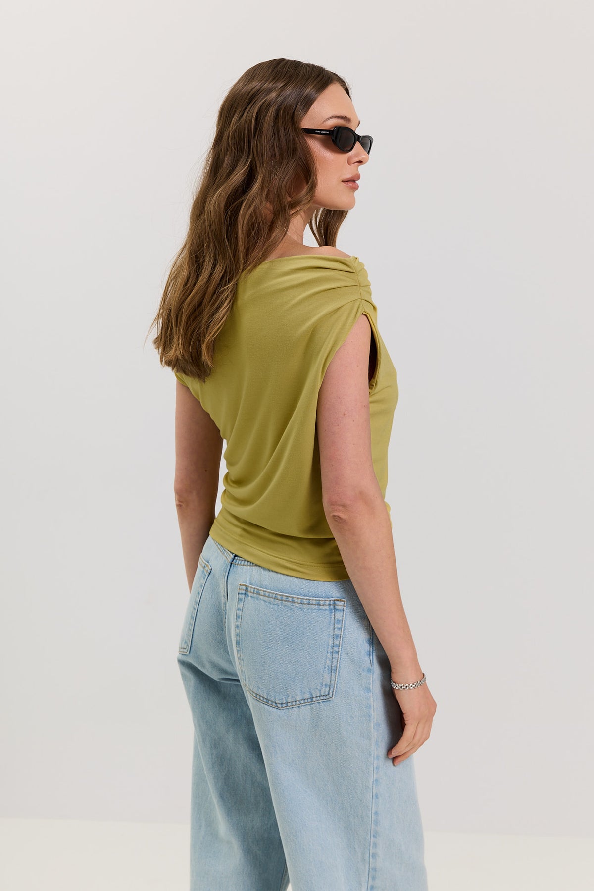 Top Heidi bamboo moss yellow