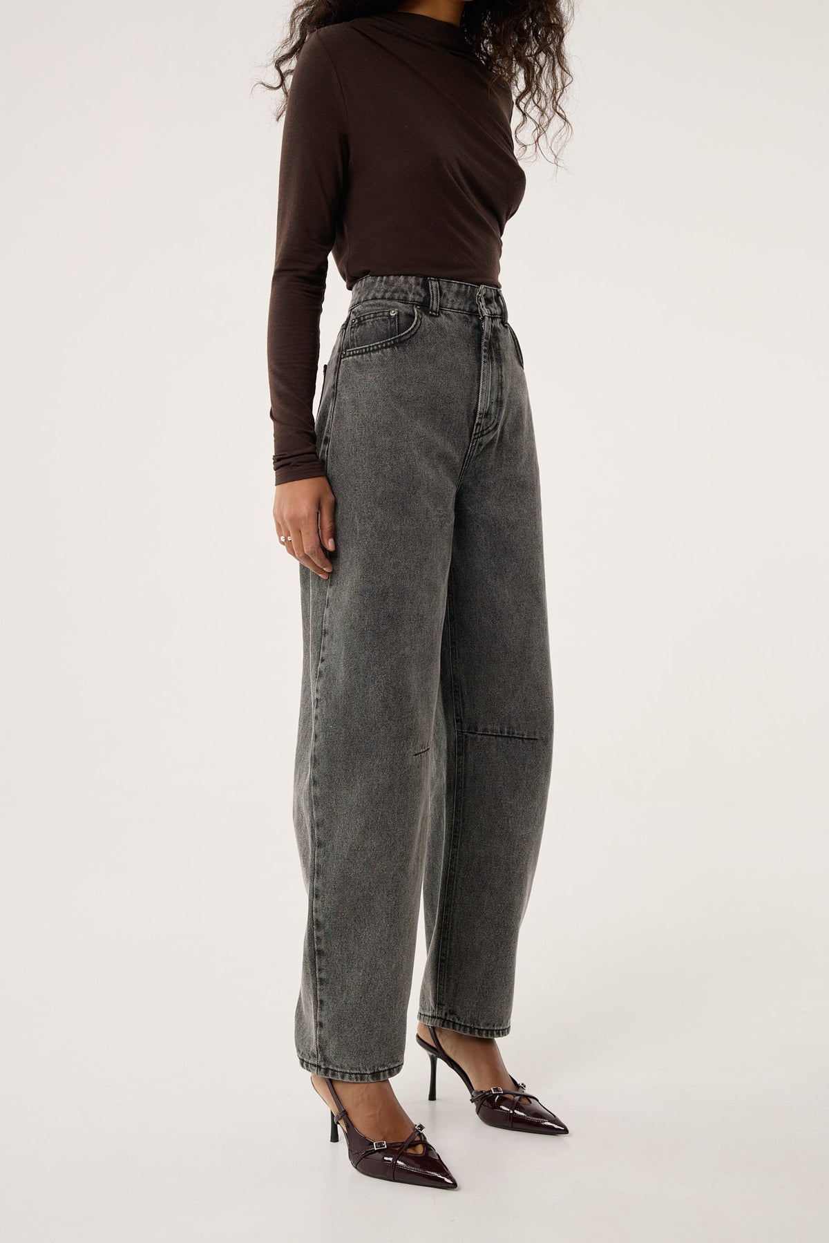 Jeansy Barrel grey