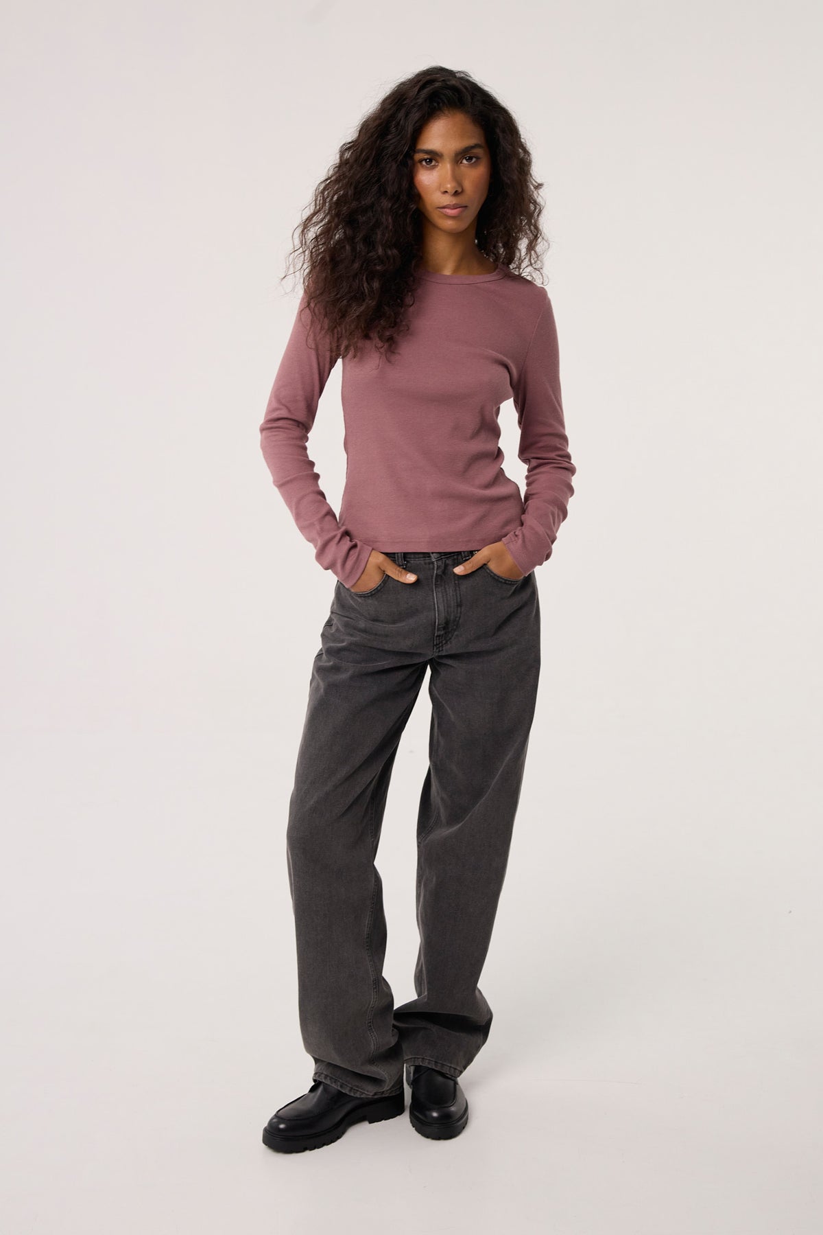 Longsleeve Bamboo dusty pink