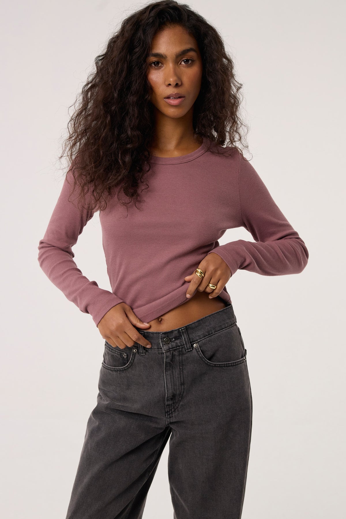 Longsleeve Bamboo dusty pink