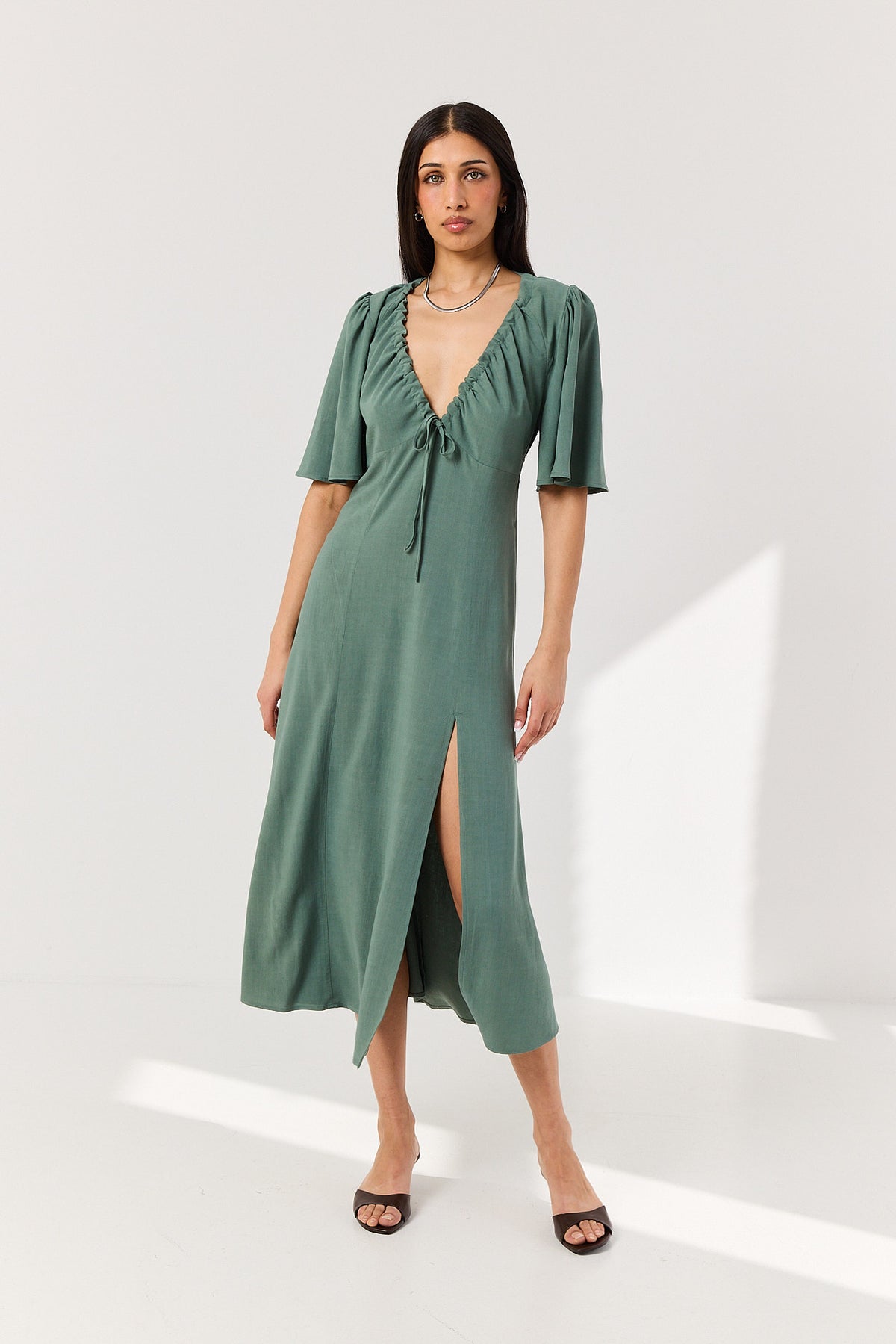 Sukienka Alessa smoky green