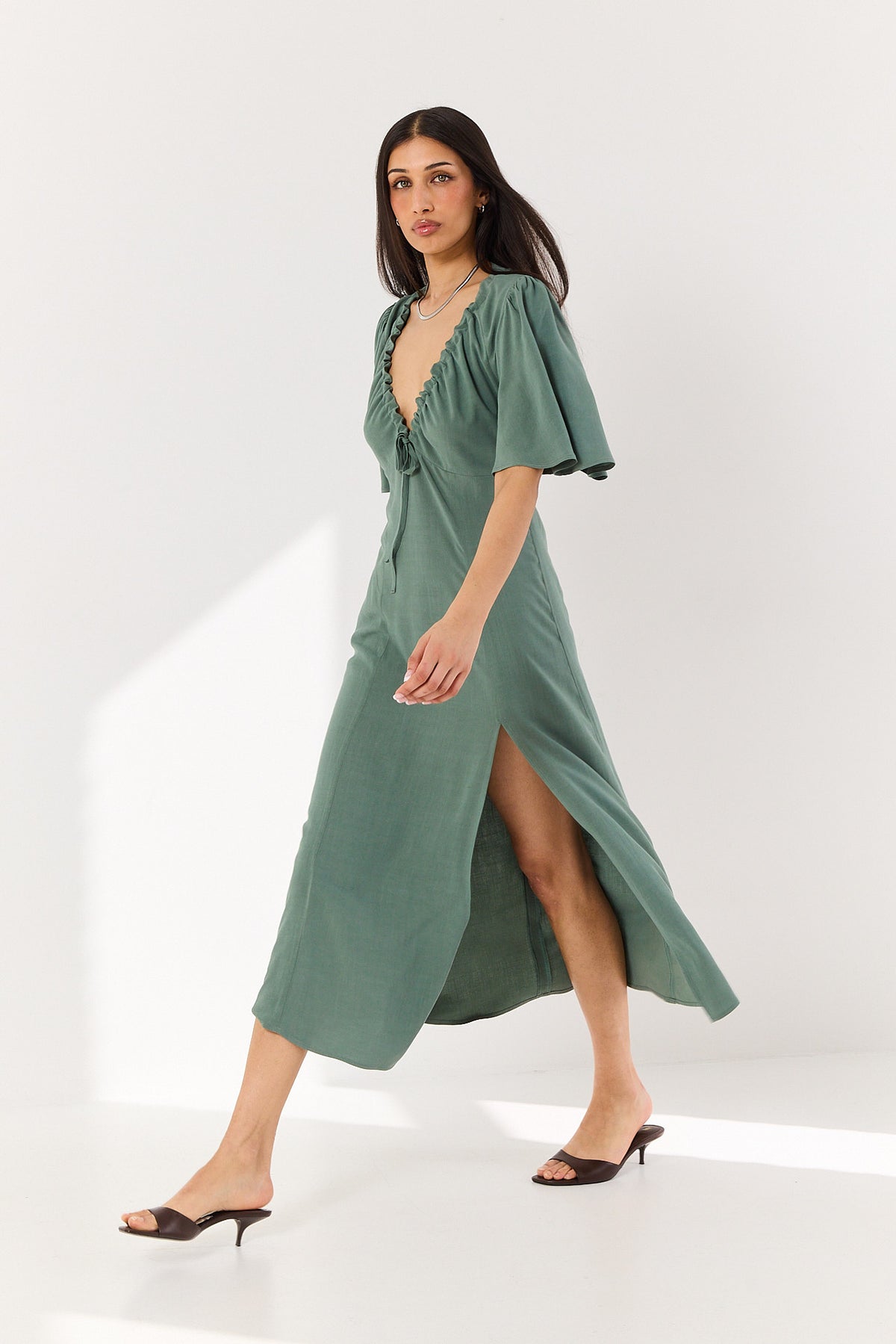 Sukienka Alessa smoky green