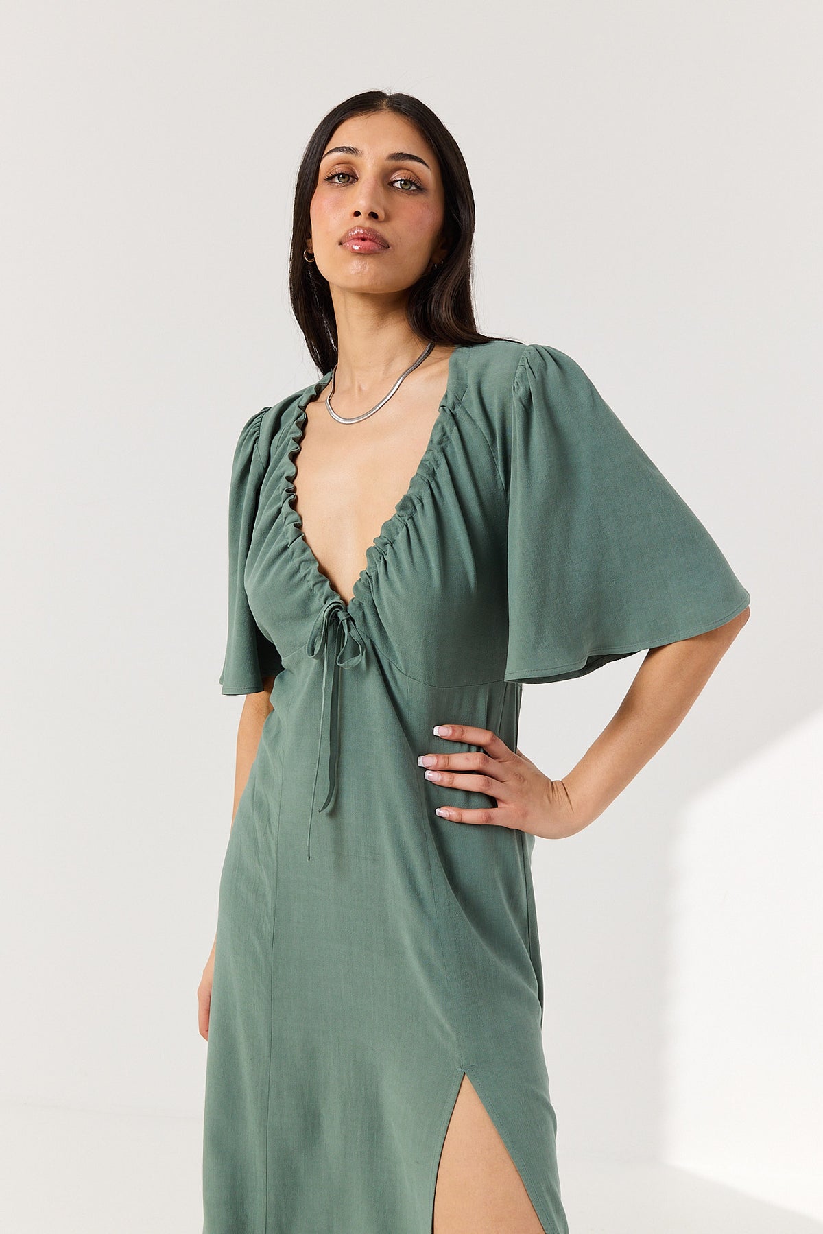 Sukienka Alessa smoky green