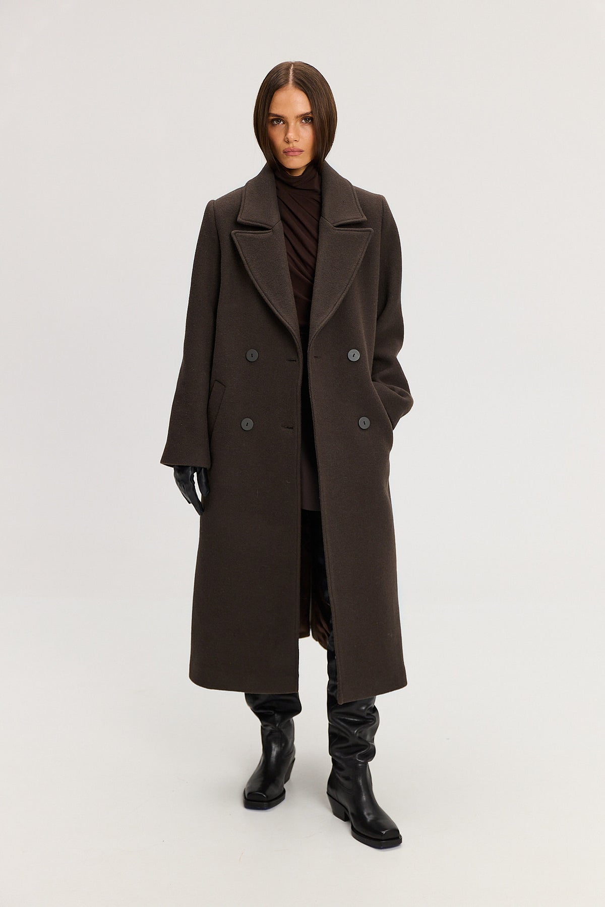 Płaszcz Carmen dark brown