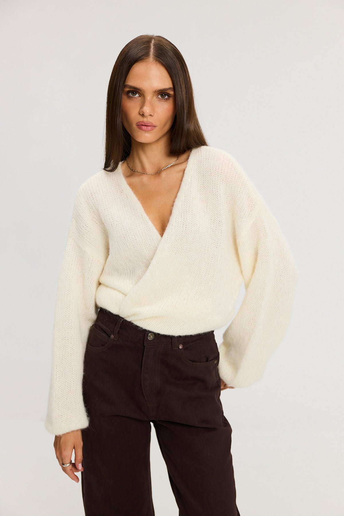 Sweter kardigan Ingrid cream