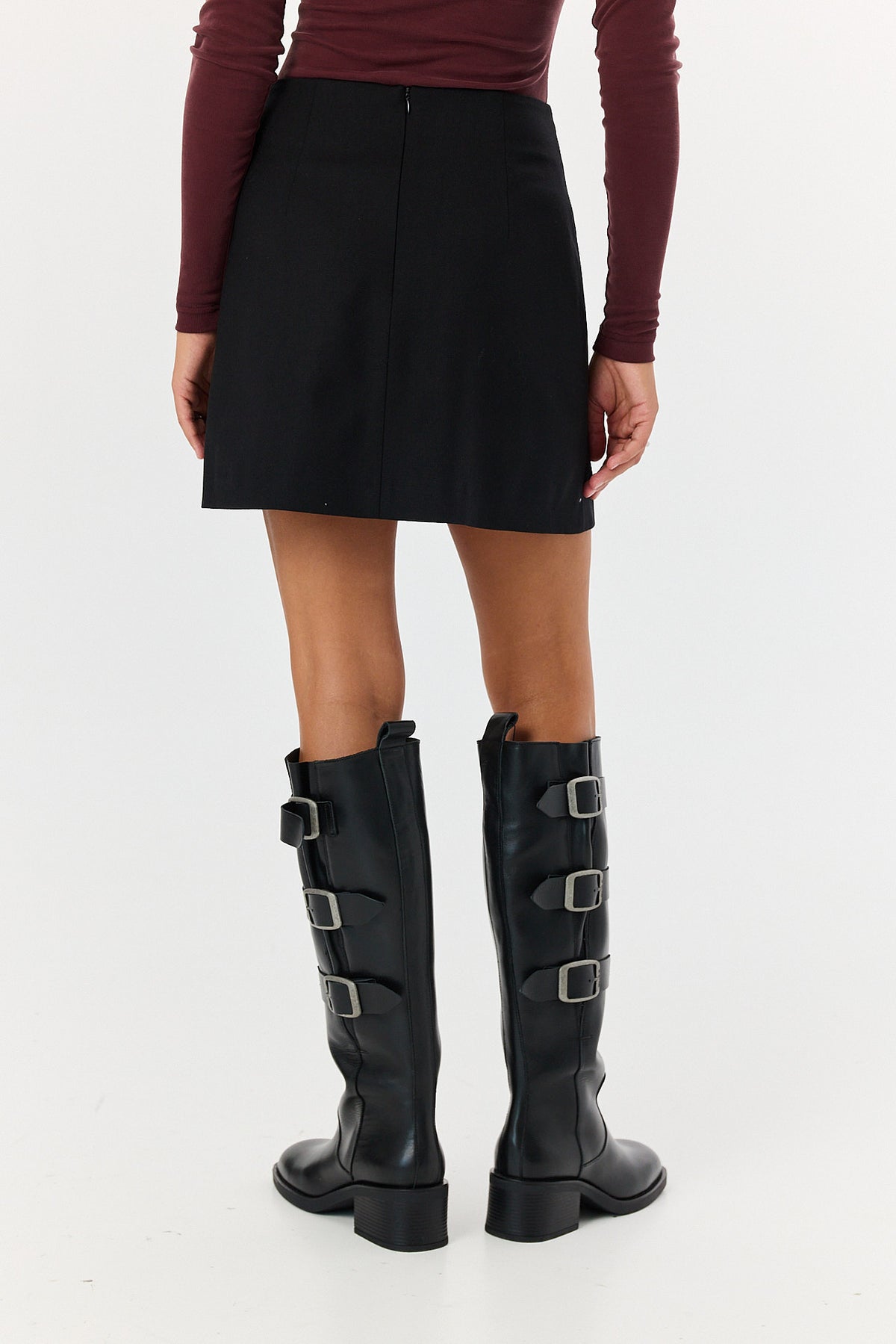 Spódnica Glen wool black