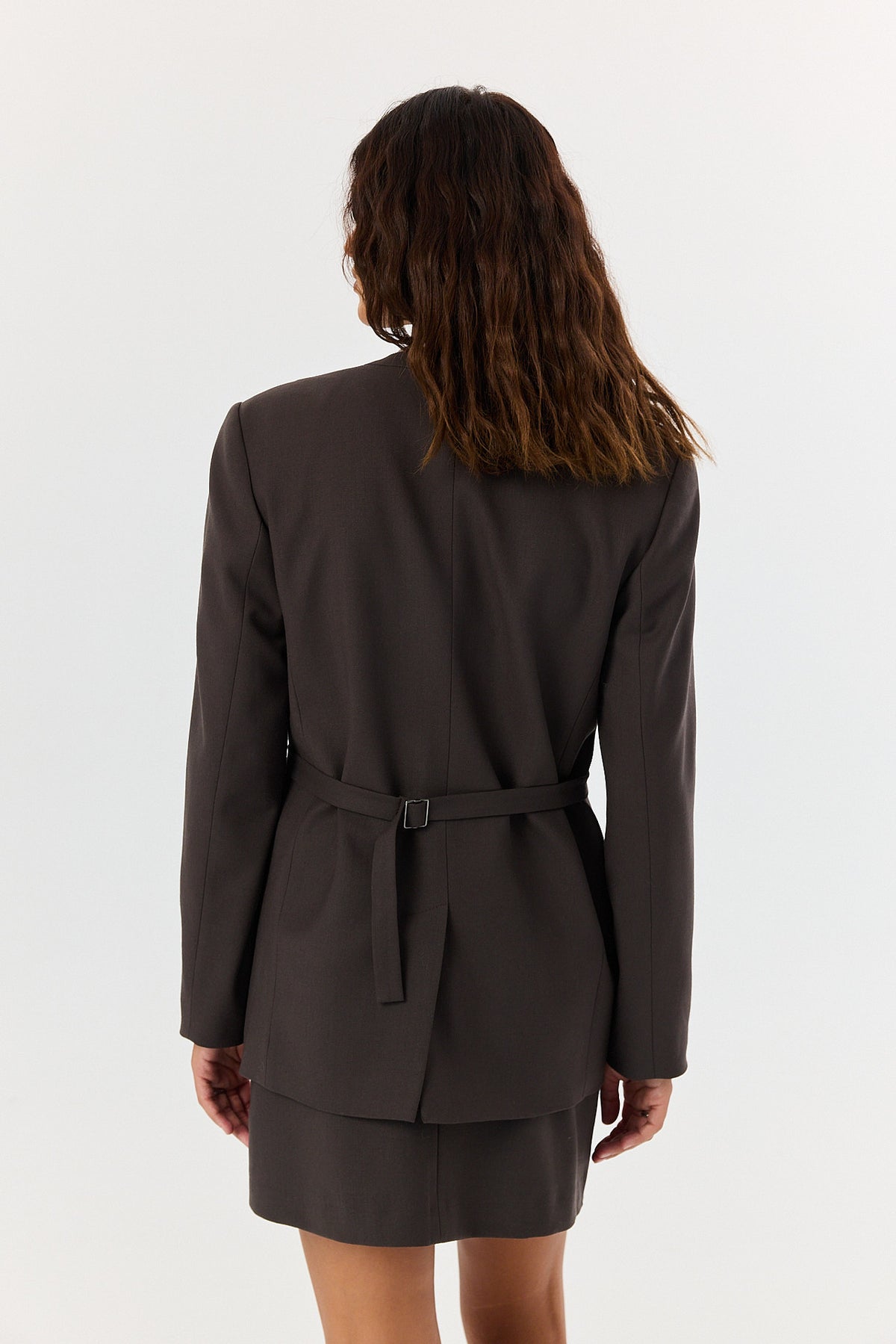 Marynarka Ally wool dark chocolate