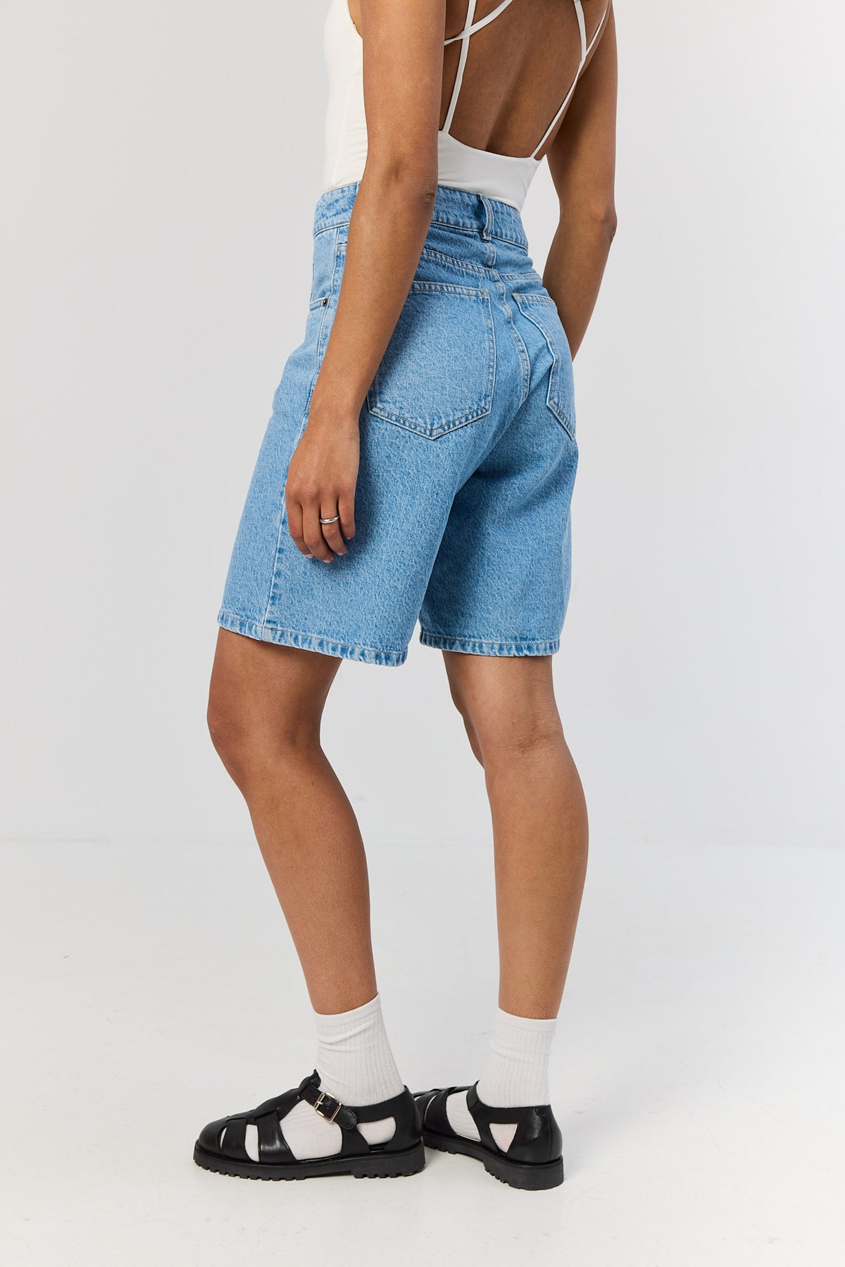 Bermudy jeansowe baby blue