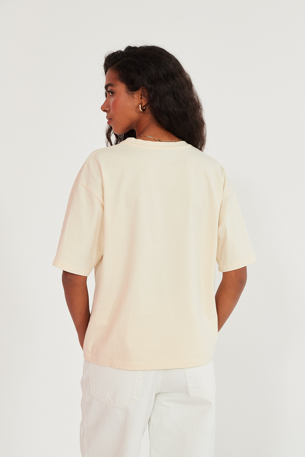 T-shirt Vamos a la playa butter
