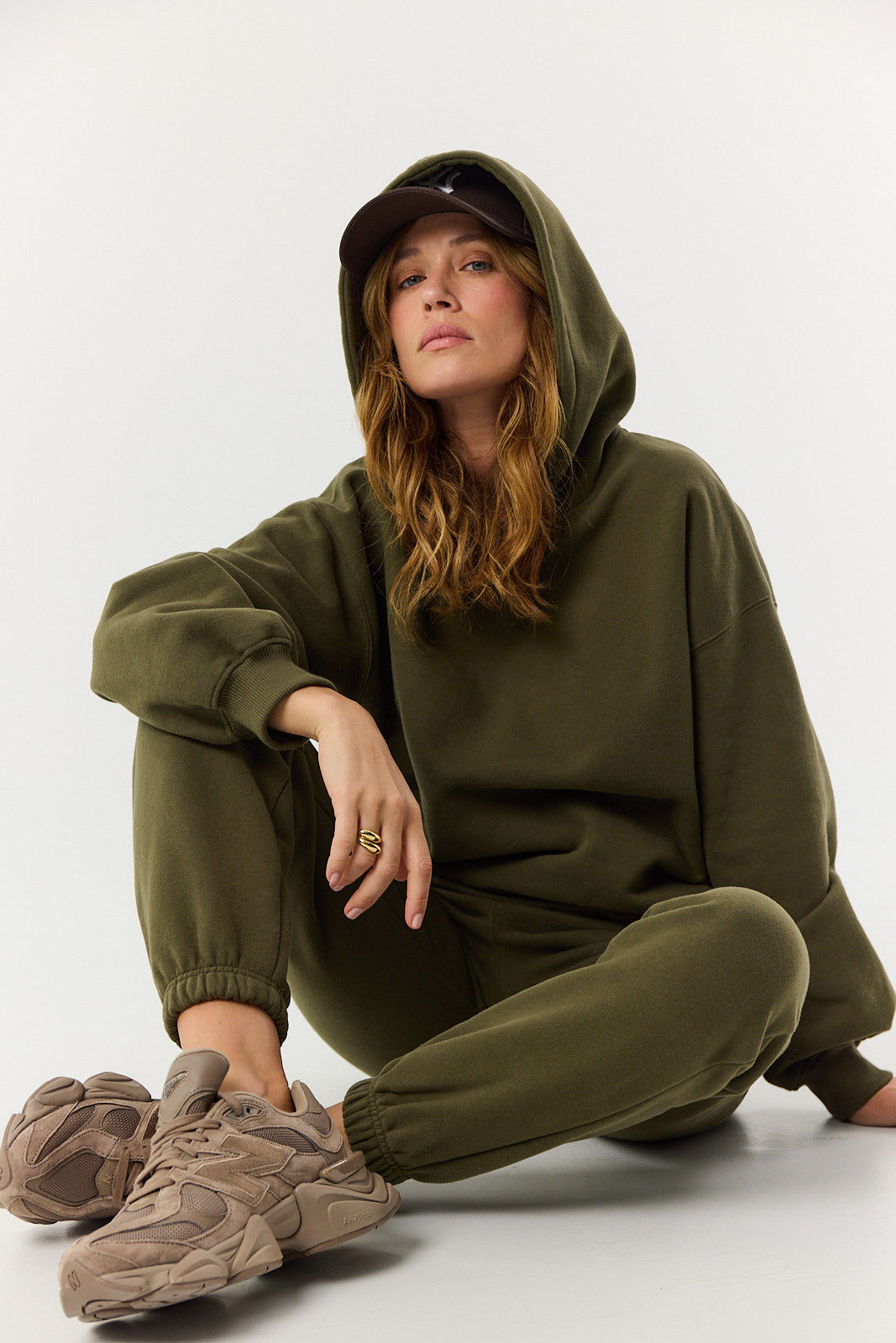 Bluza Boyfriend Hoodie khaki