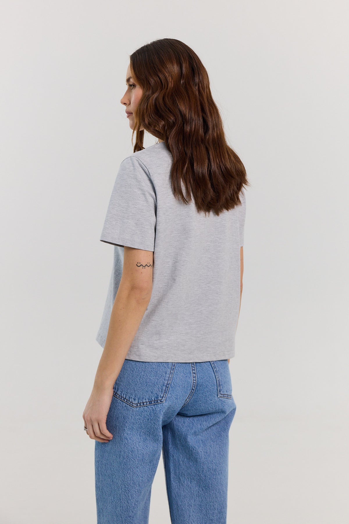 T-shirt Tony light grey melange