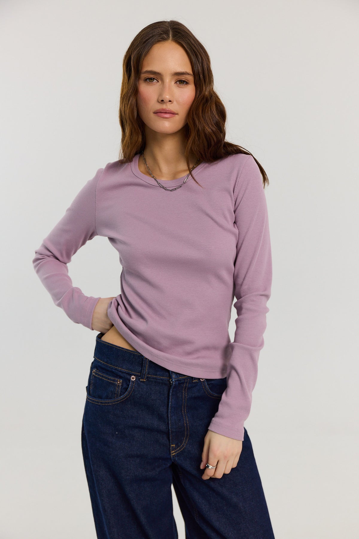 Longsleeve Bamboo lilac