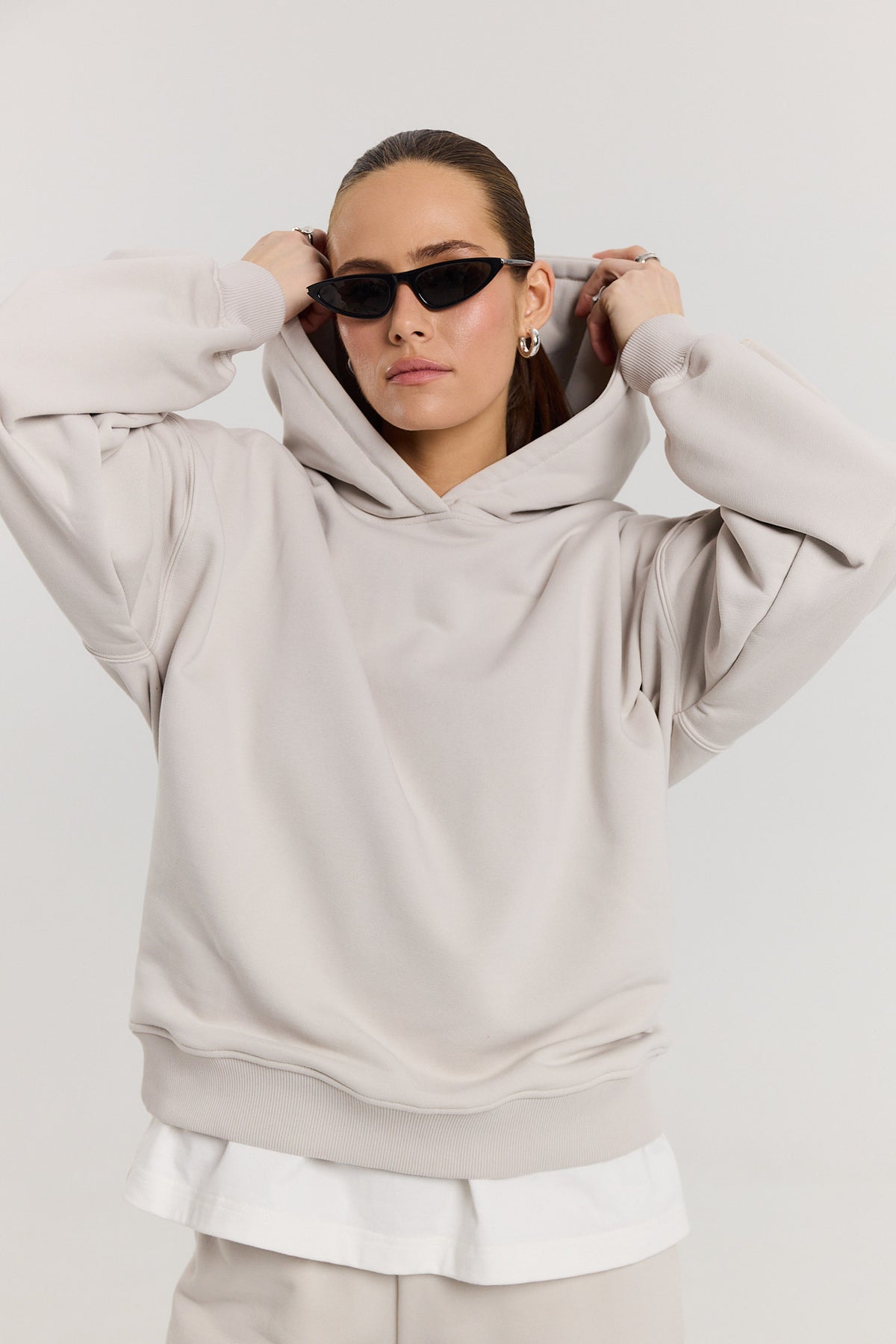 Bluza Boyfriend Hoodie almond milk