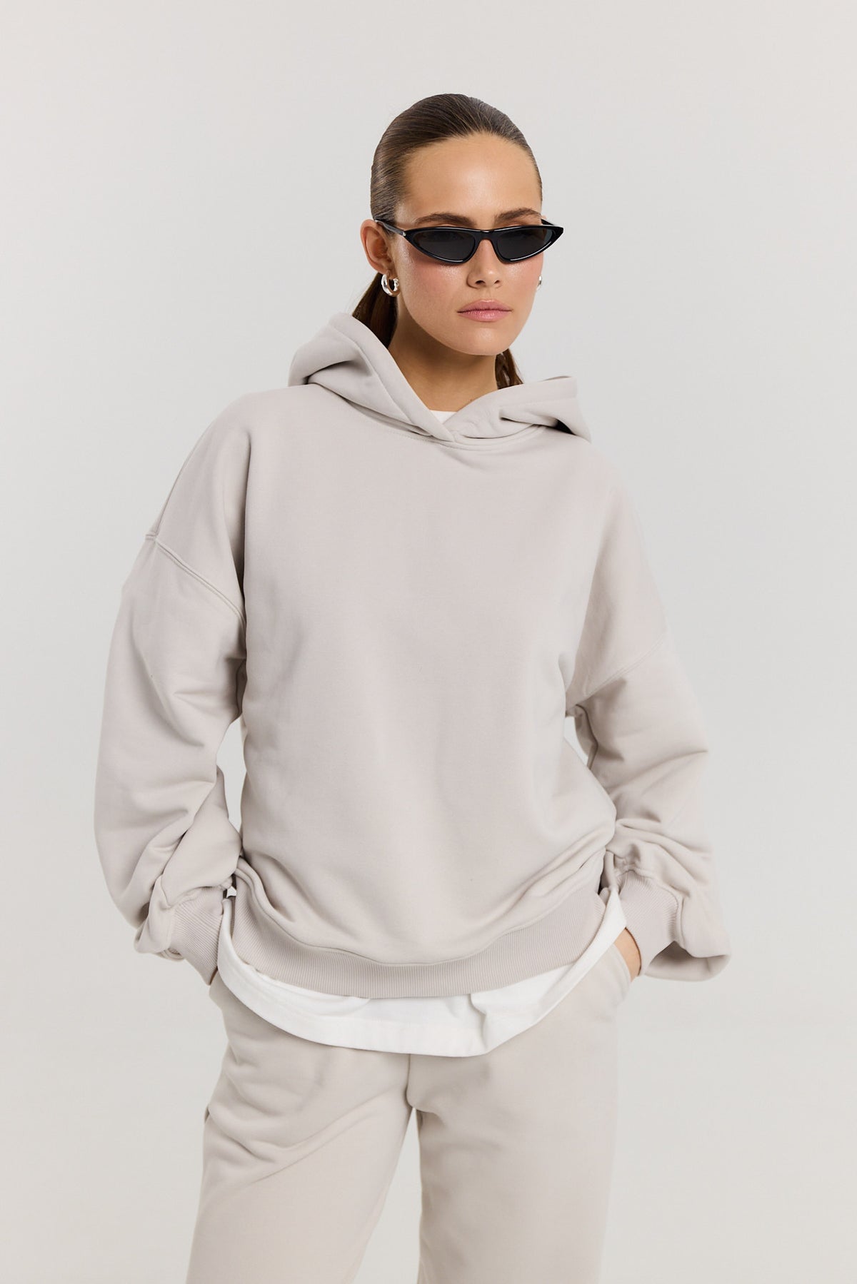 Bluza Boyfriend Hoodie almond milk
