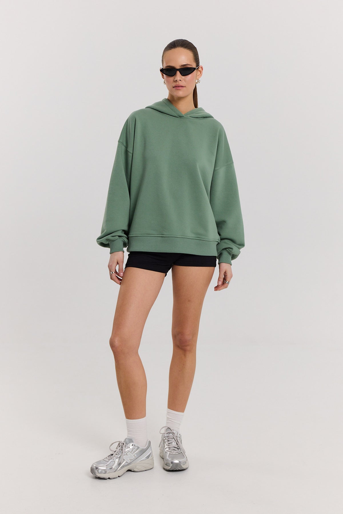 Bluza Boyfriend Hoodie dark matcha