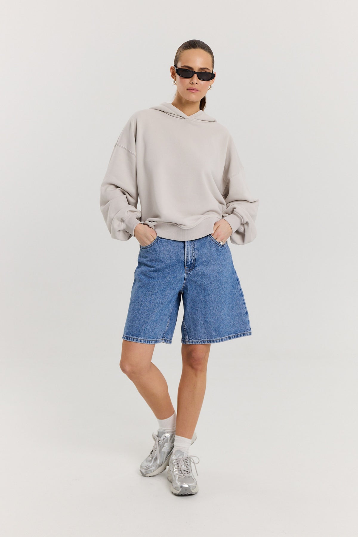 Bluza Boyfriend Hoodie almond milk