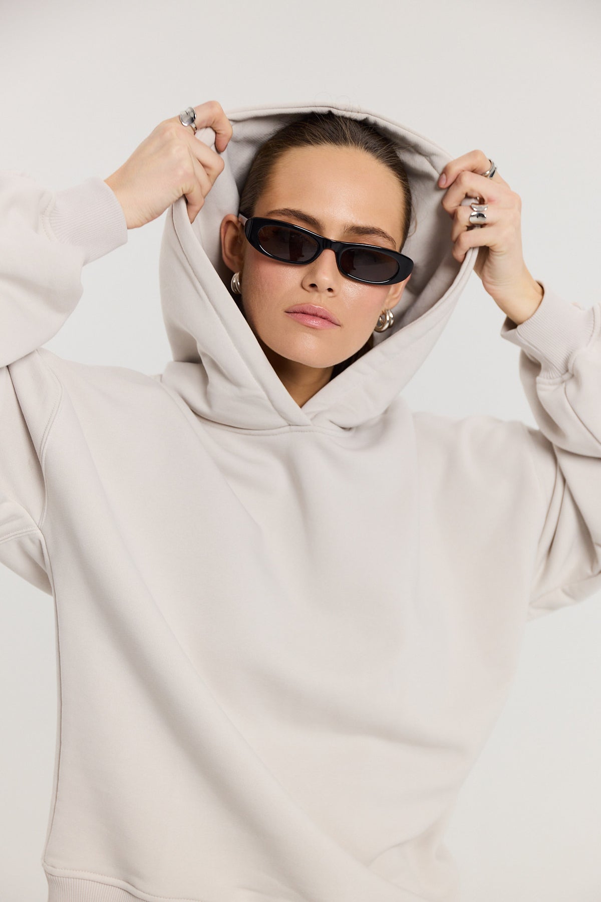 Bluza Boyfriend Hoodie almond milk