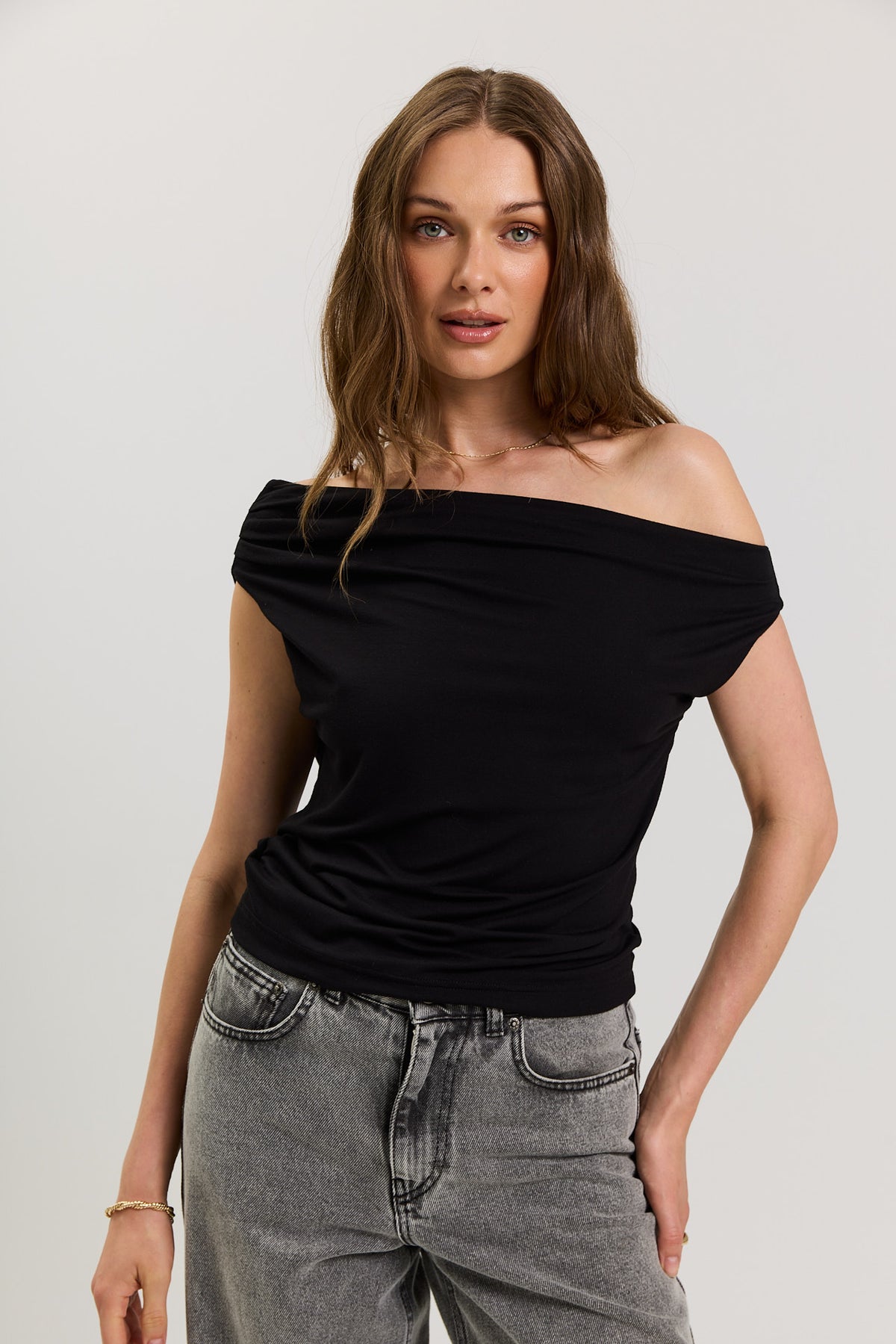 Top Heidi bamboo black