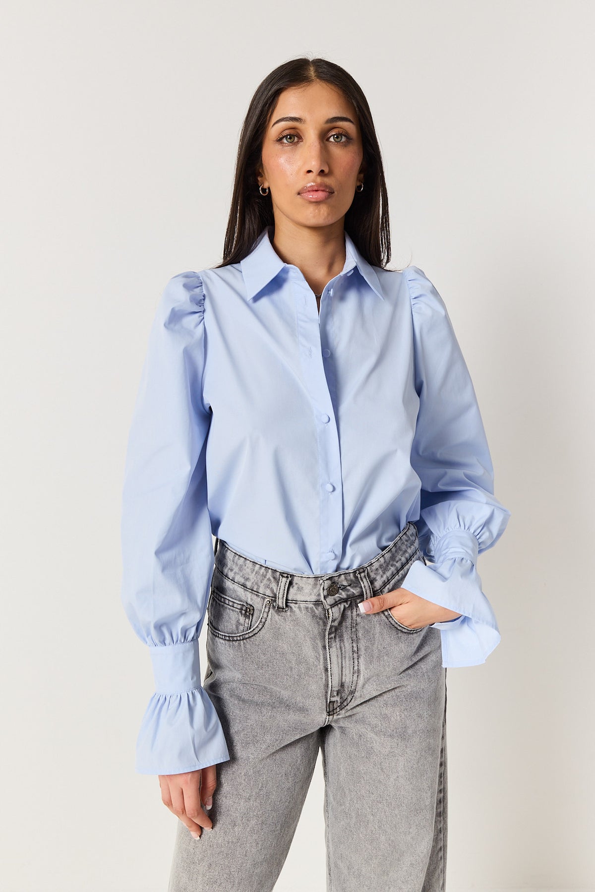 Koszula Emma powder blue